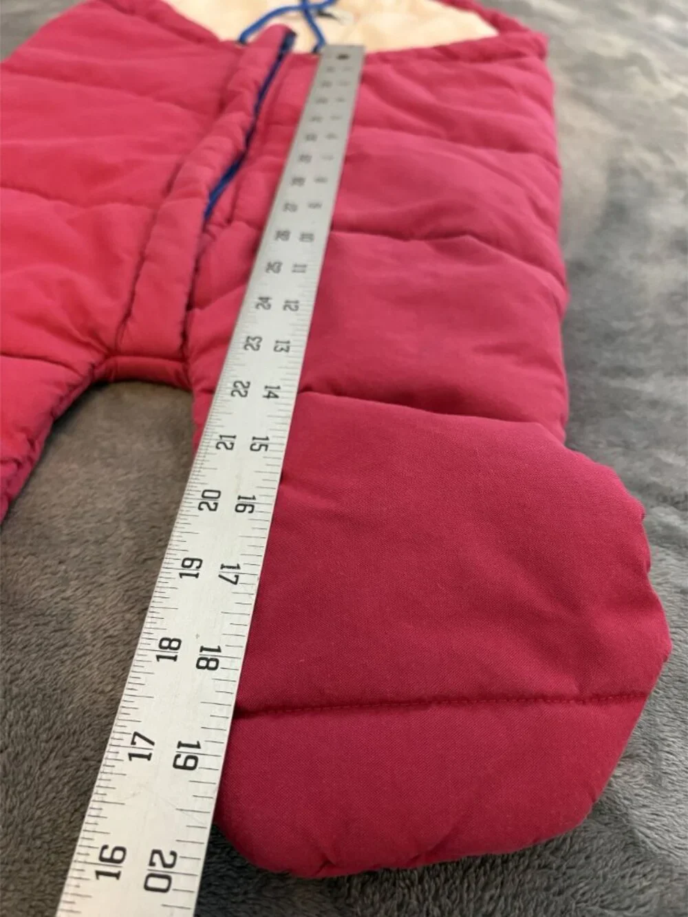 Vintage 80s L.L. Bean Baby Bag Co Bunting Snowsuit Newborn Pink Made in USA